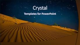  Presentation with sand dunes - Amazing PPT theme having lone star - orange sand dunes at night backdrop and a navy blue colored foreground