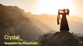  Presentation with abaya - Beautiful PPT theme featuring lone woman in abaya backdrop and a tawny brown colored foreground