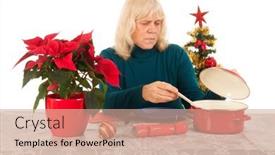  Presentation with time - Colorful PPT theme enhanced with loneliness-in-christmas-time backdrop and a coral colored foreground