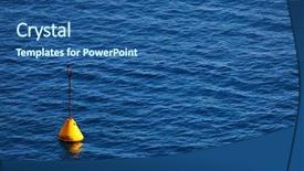  Presentation with lonely - Audience pleasing presentation consisting of lonely bouy on the ocean backdrop and a ocean colored foreground