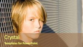  Presentation with problem statement problems and solutions - Presentation theme having lonely children - child with problems background and a red colored foreground