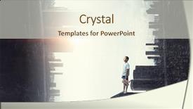  Presentation with lonely - Theme having lonely in this big world background and a  colored foreground