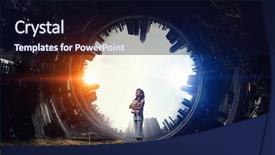  Presentation with lonely - Presentation theme enhanced with lonely in this big world background and a wine colored foreground