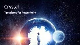  Presentation with lonely - Cool new presentation theme with lonely in this big world backdrop and a  colored foreground