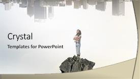  Presentation with lonely - Amazing slide deck having lonely in this big world backdrop and a  colored foreground