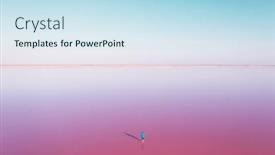  Presentation with water color - Theme featuring lonely-man-in-blue-jacked background and a sky blue colored foreground