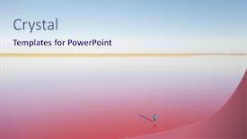  Presentation with water color - Amazing PPT theme having lonely-man-in-blue-jacked backdrop and a sky blue colored foreground