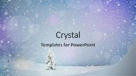  Presentation with winter landscape winter tree - Beautiful PPT theme featuring lonely mountain valley christmas theme backdrop and a light blue colored foreground