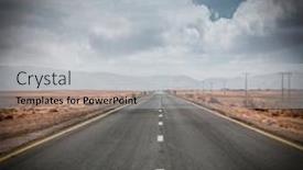  Presentation with lonely desert road - Audience pleasing slides consisting of lonely-road-in-the-middle backdrop and a light gray colored foreground