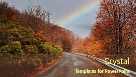  Presentation with lonely - Presentation design with lonely-road-with-a-amazing background and a tawny brown colored foreground