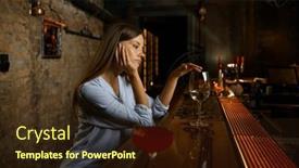  Presentation with sad woman lonely - Theme featuring lonely-sad-woman-sitting and a wine colored foreground