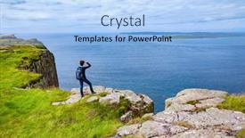  Presentation with long island ny - Amazing PPT layouts having lonely-tourist-with-backpack-standing backdrop and a light blue colored foreground