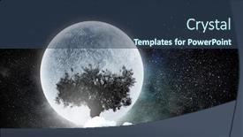  Presentation with lonely - Slide deck consisting of lonely-tree-in-night-mixed background and a ocean colored foreground