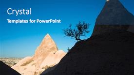  Presentation with minimalist - Presentation theme with lonely-tree-survives-on-cone background and a gray colored foreground