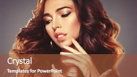  Presentation with long hair - Amazing presentation theme having long and volume shiny wavy backdrop and a tawny brown colored foreground