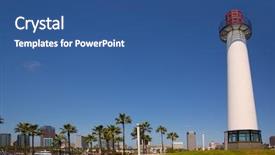  Presentation with palm beach - Theme having large samanea saman tree background and a tawny brown colored foreground.