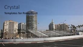  Presentation with parking lot - Audience pleasing PPT layouts consisting of long-beach-california-the-city backdrop and a teal colored foreground