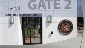  Presentation with veterans - Cool new PPT layouts with long-beach-california-usa-march backdrop and a light blue colored foreground