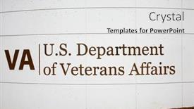  Presentation with veterans - PPT theme having long-beach-california-usa-march background and a white colored foreground