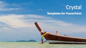  Presentation with krabi - Presentation theme having long beach thailand koh phi background and a teal colored foreground