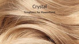  Presentation with long hair - Beautiful presentation theme featuring long-blond-hair-as-background backdrop and a coral colored foreground