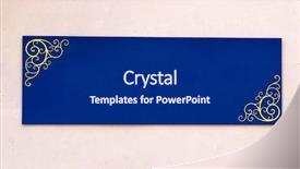  Presentation with banner blue - Cool new PPT theme with long blue banner backdrop and a navy blue colored foreground