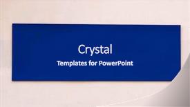  Presentation with banner blue - Amazing presentation design having long blue empty banner backdrop and a navy blue colored foreground