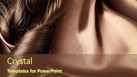  Presentation with long hair - PPT theme having long-brown-hair-as-background background and a tawny brown colored foreground