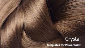  Presentation with long hair - Amazing theme having long brown hair as background backdrop and a tawny brown colored foreground