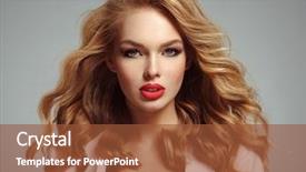  Presentation with photo sex gender - Presentation theme featuring attractive sensual face of girl background and a red colored foreground