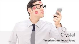  Presentation with basal cell carcinoma - Colorful theme enhanced with long distance relationship - man sending a kiss backdrop and a sky blue colored foreground