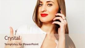  Presentation with relationship - Colorful presentation design enhanced with long distance relationship - pretty young woman using mobile backdrop and a lemonade colored foreground