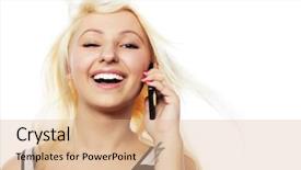  Presentation with phone - Audience pleasing slides consisting of long distance relationship - pretty young woman using mobile backdrop and a coral colored foreground