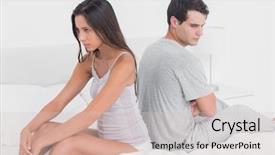  Presentation with sad - Amazing theme having long distance relationship - sad couple ignoring each other backdrop and a lemonade colored foreground