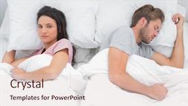  Presentation with sleeping - Amazing slide set having long distance relationship - woman looking at camera while backdrop and a lemonade colored foreground