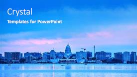  Presentation with dusk - Amazing theme having long-exposure-at-dusk-creating backdrop and a cobalt blue colored foreground