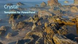  Presentation with ocean - Presentation theme with long-exposure-at-the-ocean background and a ocean colored foreground