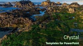  Presentation with ocean - Slide deck with long-exposure-at-the-ocean background and a  colored foreground