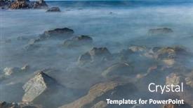  Presentation with ocean - Slide deck featuring long-exposure-at-the-ocean background and a  colored foreground