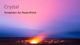  Presentation with volcano - Cool new PPT theme with long-exposure-during-the-early backdrop and a lemonade colored foreground