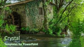  Presentation with ancient - PPT theme having long-exposure-near-an-ancient background and a tawny brown colored foreground