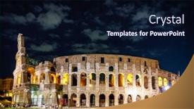  Presentation with nighttime - PPT layouts featuring long exposure nighttime view background and a wine colored foreground