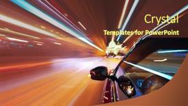  Presentation with speed camera in night - Slide set with long-exposure-of-a-speedy background and a tawny brown colored foreground