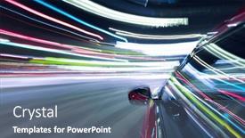  Presentation with city night - Theme enhanced with long-exposure-of-a-speedy background and a ocean colored foreground