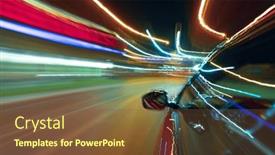  Presentation with city night - Presentation design featuring long-exposure-of-a-speedy background and a tawny brown colored foreground