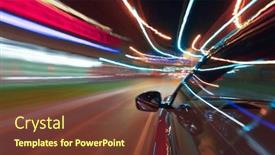  Presentation with night city - Theme with long-exposure-of-a-speedy background and a tawny brown colored foreground