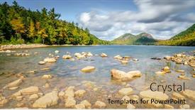  Presentation with maine - Presentation theme with long-exposure-shot-of-jordan background and a coral colored foreground