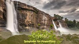  Presentation with waterfalls - Audience pleasing slide deck consisting of long-exposure-shot backdrop and a tawny brown colored foreground