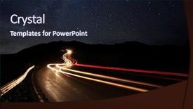  Presentation with night stars - Theme featuring long exposure time lapse image background and a wine colored foreground