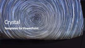  Presentation with night stars - Slides with long exposure time lapse image background and a gray colored foreground